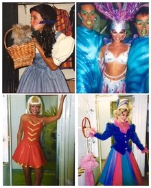 Acting costume collage for various performances.